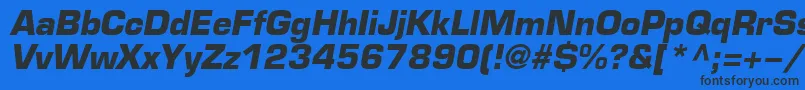 EuroBi-Schriftart – Schwarze Schriften auf blauem Hintergrund