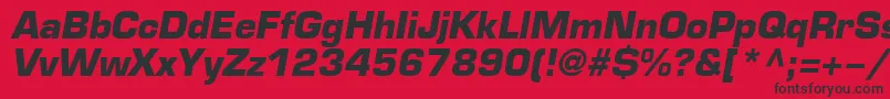 EuroBi Font – Black Fonts on Red Background