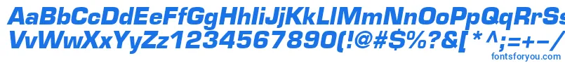 Czcionka EuroBi – niebieskie czcionki