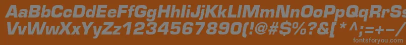 EuroBi Font – Gray Fonts on Brown Background