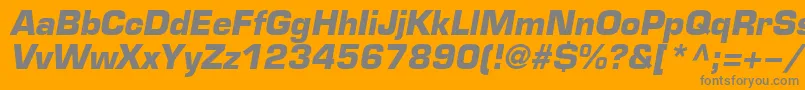 Czcionka EuroBi – szare czcionki na pomarańczowym tle