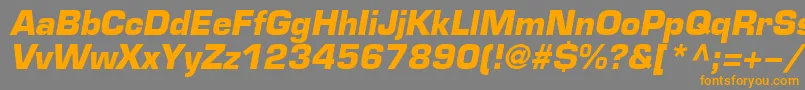 EuroBi Font – Orange Fonts on Gray Background