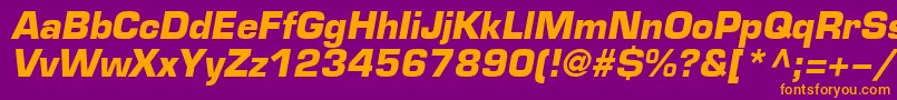 EuroBi Font – Orange Fonts on Purple Background