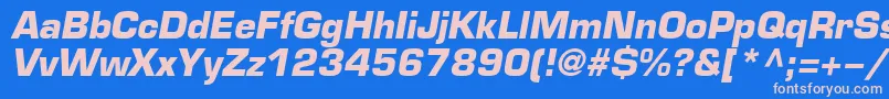 EuroBi Font – Pink Fonts on Blue Background