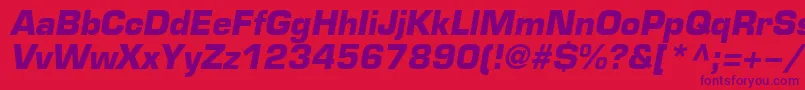EuroBi Font – Purple Fonts on Red Background