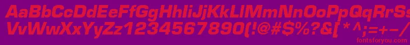 EuroBi Font – Red Fonts on Purple Background