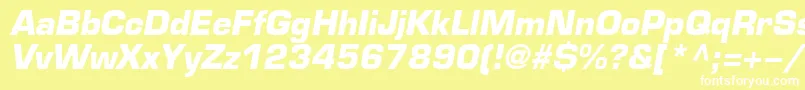 EuroBi Font – White Fonts on Yellow Background