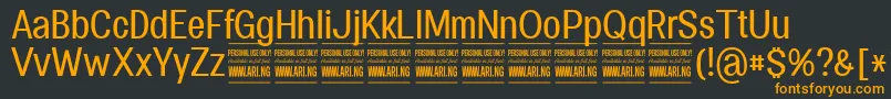 SpecifypersonalConmedium Font – Orange Fonts on Black Background