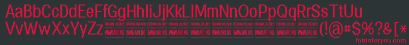 SpecifypersonalConmedium Font – Red Fonts on Black Background