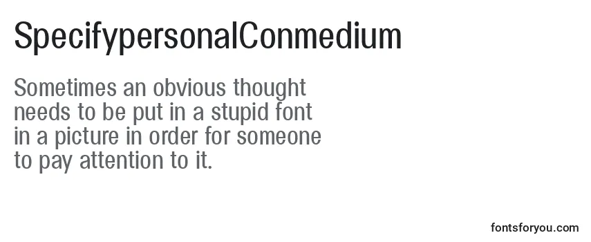 SpecifypersonalConmedium Font