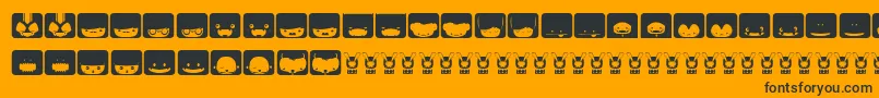 SquareFace Font – Black Fonts on Orange Background