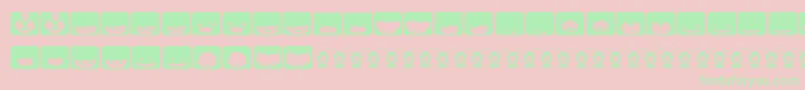 SquareFace Font – Green Fonts on Pink Background