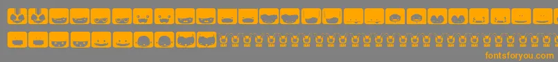 SquareFace Font – Orange Fonts on Gray Background
