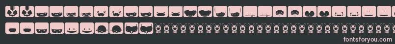 SquareFace Font – Pink Fonts on Black Background