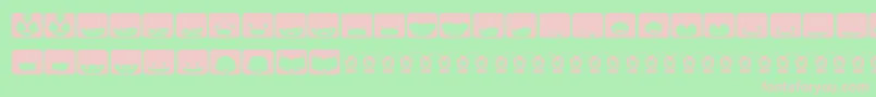 SquareFace Font – Pink Fonts on Green Background
