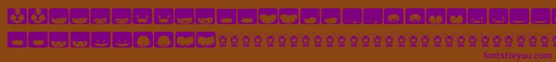 SquareFace Font – Purple Fonts on Brown Background