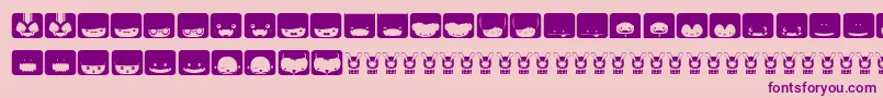 SquareFace Font – Purple Fonts on Pink Background