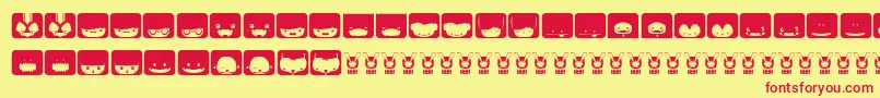 SquareFace Font – Red Fonts on Yellow Background