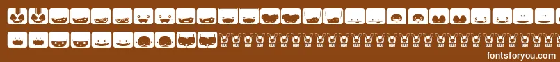 SquareFace Font – White Fonts on Brown Background