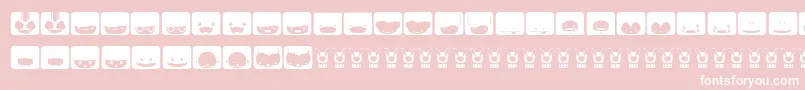 SquareFace Font – White Fonts on Pink Background