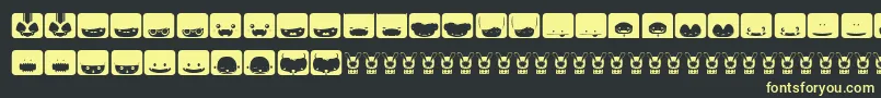 SquareFace Font – Yellow Fonts on Black Background