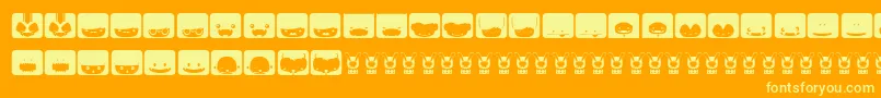 SquareFace Font – Yellow Fonts on Orange Background