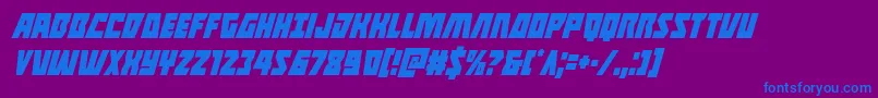 Шрифт Halfshellherocondital – синие шрифты на фиолетовом фоне