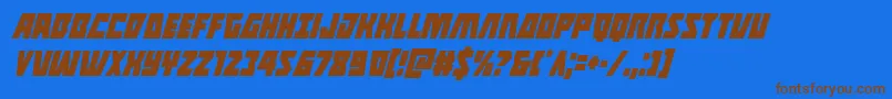 Шрифт Halfshellherocondital – коричневые шрифты на синем фоне