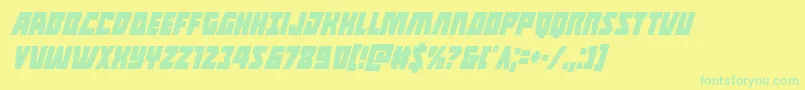 Halfshellherocondital Font – Green Fonts on Yellow Background