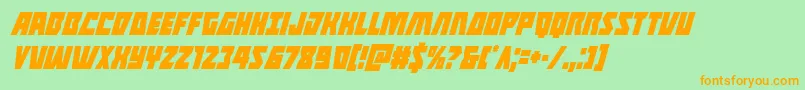 Halfshellherocondital Font – Orange Fonts on Green Background
