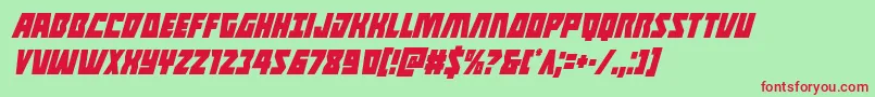 Halfshellherocondital Font – Red Fonts on Green Background