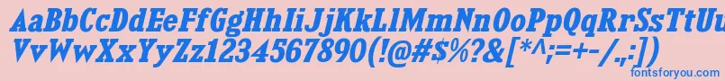 KingsbridgeBdIt Font – Blue Fonts on Pink Background