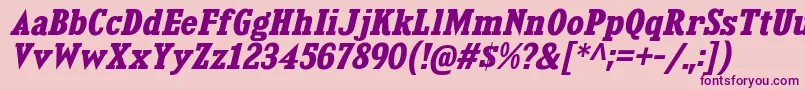 KingsbridgeBdIt Font – Purple Fonts on Pink Background