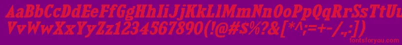 KingsbridgeBdIt Font – Red Fonts on Purple Background