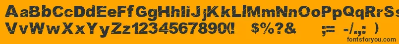 Cosmicaldisfase Font – Black Fonts on Orange Background