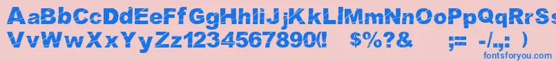 Cosmicaldisfase Font – Blue Fonts on Pink Background