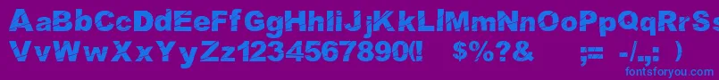Cosmicaldisfase Font – Blue Fonts on Purple Background