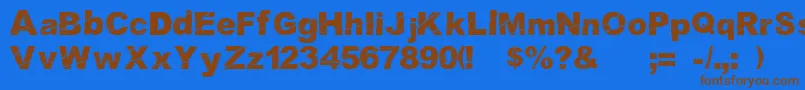 Cosmicaldisfase Font – Brown Fonts on Blue Background