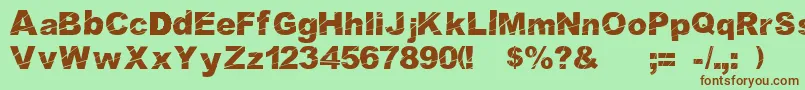 Cosmicaldisfase Font – Brown Fonts on Green Background