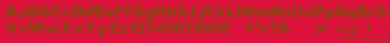 Cosmicaldisfase Font – Brown Fonts on Red Background