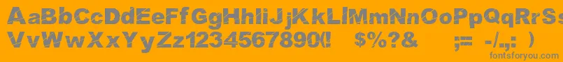 Cosmicaldisfase Font – Gray Fonts on Orange Background