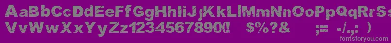Cosmicaldisfase Font – Gray Fonts on Purple Background
