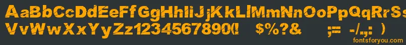 Cosmicaldisfase Font – Orange Fonts on Black Background