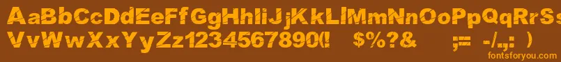 Cosmicaldisfase Font – Orange Fonts on Brown Background