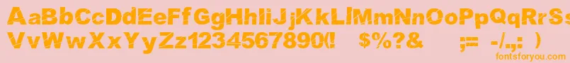 Cosmicaldisfase Font – Orange Fonts on Pink Background