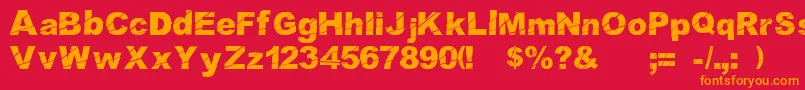 Cosmicaldisfase Font – Orange Fonts on Red Background