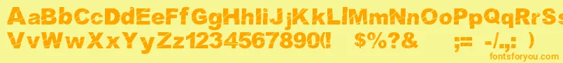 Cosmicaldisfase Font – Orange Fonts on Yellow Background