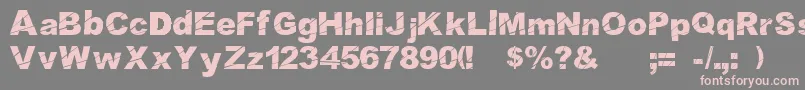 Cosmicaldisfase Font – Pink Fonts on Gray Background
