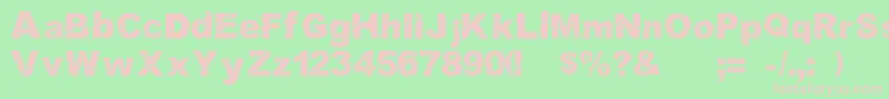 Cosmicaldisfase Font – Pink Fonts on Green Background