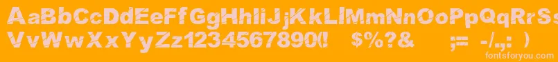 Cosmicaldisfase Font – Pink Fonts on Orange Background